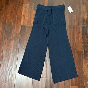 Splendid Wide Leg Ribbed Pant Women’s Size Small Navy NWT
